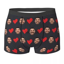 Underpants Personalised Face Photo Underwear Custom Heart Boxer Briefs Custom Men Briefs Gift For Husband Anniversary Gift for Dad J230713