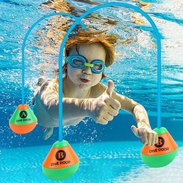 Sand Play Water Fun 2-Piece Swimming Through Door Diving Swim Ring Underwater Swimming Toys Adult Children Swimming Pool Diving Toys 230712