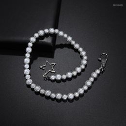 Pendant Necklaces Delicate Fashion Imitation Pearl Luminous Beads Star Necklace For Women Charm Unique Party Jewelry Accessories Gift