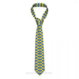 Bow Ties Ukraine 3D Printing Tie 8cm Wide Polyester Necktie Shirt Accessories Party Decoration