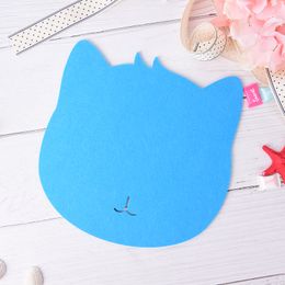 1Pc 20 x 20 x 0.3cm Cat Shape Dust-proof Mouse Pad Mat Felts Mousepad for Computer Laptop pc