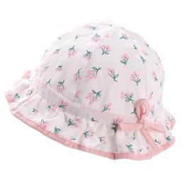 spring and autumn thin sun hat newborn baby fisherman hat girl Baby Princess Hat 40-48cm293B