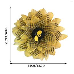 Decorative Flowers Sunflower Wreath Bee Day Party Decorations Garland For Front Door