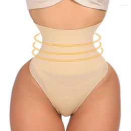 Women's Leggings Seamless High Waisted Belly Tuck And Hip Lift Open Thong