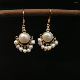 Dangle Earrings NYMPH Real Natural Freshwater Pearl For Women Gold Filled Handmade Vintage Party Fine Jewellery E524