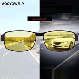 Photochromic Sunglasses For Men Polarized Chameleon Glasses Male Change Color Driving Sun Glasses Day Night Vision Shades UV400