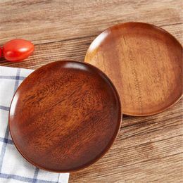 Plates Dinner Plate Wood Irregular Oval Solid Pan Fruit Dishes Saucer Tea Tray Dessert Tableware