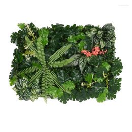 Decorative Flowers Artificial Green Wall 16x24inch Grass Panels Hedge Background Backdrop Decor With UV
