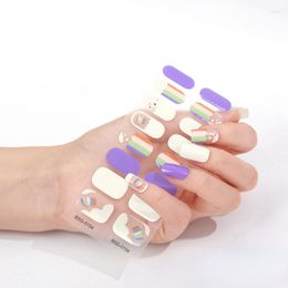 Nail Stickers Semi Cured Gel Nails Art Sliders Manicure Decor Treatment With UV LED Lamp Wedding Design Simple Floral DIY Accesories