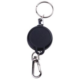 Multifunctional Retractable Keychain Zinc Alloy ABS Name Tag Card Holder Key Ring Chain Pull Clip Keyring Outdoor Survival Sport209z