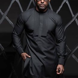 Men's Tracksuits Black African Clothing Dashiki Style Plaid Shirts And Pants 2 Piece Kaftan Wear Suits Casual Men 230712