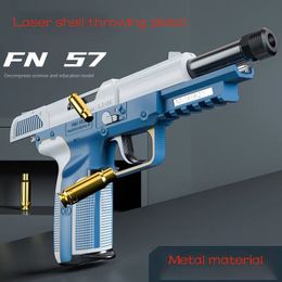 Gun Toys FN 57 Shell Ejection Toy Pistol Laser Blowback Toy Gun Outdoor Weapon For Adult Boys Birthday Gifts 230712