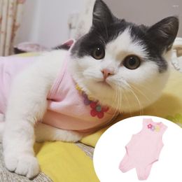 Cat Costumes Pet Shirt 3 Colours Eye-catching Beautiful Wounds Recovery All- Clothes Garment Delicate Texture