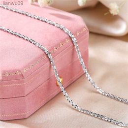 Genuine Italian S925 Sterling Silver Necklace Sparkling Clavicle Chain Sweater Chain High Jewelry for Woman Fine Jewelry Gifts L230704