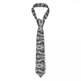 Bow Ties Ink Marble Neckties Men Women Fashion Polyester 8 Cm Narrow Grey Neck For Mens Shirt Accessories Cravat Wedding