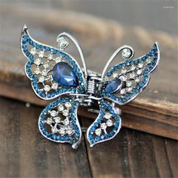 Hair Clips Joyme Brands Design Fashion Crab Clip Jewelry For Women Rhinestone Crystal Butterfly Vintage Ornaments