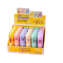 Lip Balm 24Pcs Cute Bear Lip Balm Fruit Flavored Clear Moisturizing Lip Balm Set Kids Girls Lips Care Party Gifts Wholesale 230712