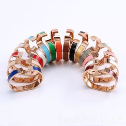 Multicolor designer bracelet enamel luxury bracelets for couple love special design opening jewellery women distinctive plated gold bracelet creative ZB003 E23