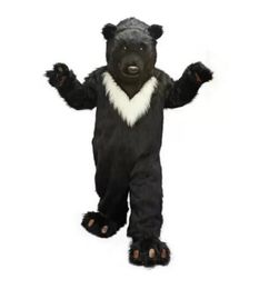 2023 Black Plush Bear Mascot Costumes Halloween Fancy Party Dress Cartoon Character Carnival Xmas Easter Advertising Birthday Party Costume Outfit