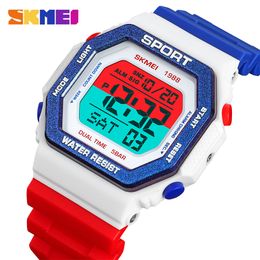 New SKMEI Brand Men Watch Military Multifunction Luminous Digital Wristwatch Students Fashion Army Colourful Sports LED Clock