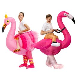 Mascot CostumesAdult Flamingo Inflatable Costumes Christmas Halloween Costume Masquerade Party Cartoon Role Play Dress Up for Man 2529