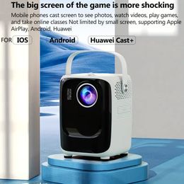 Portable Projector For Android Systems, Projector With WiFi And BT 1200 ANSI Lumen,May 150" Outdoor Proiector. Compatible With Smartphone, TV Stick, Laptop PS4/X-BOX