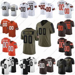 95 Myles Garrett Football Jerseys Amari Cooper Jarvis Landry Nick Chubb Denzel Ward Jadeveon Clowney Deshaun Watson Jim Brown