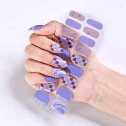 Nail Stickers Korean Semi Cured Gel Autumn Fashion Wraps Self Adhesive Manicure Women Beauty Art Slider Decoration
