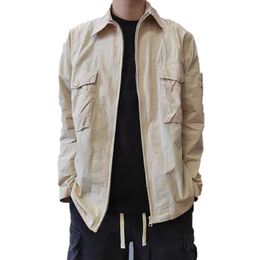 TOPSTONEY Ghost-Reißverschlussjacke, europäischer und amerikanischer, funktioneller, mit Windabzeichen bestickter Freizeitmantel