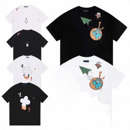 men's Designer t shirt Rabbit Letters Graphics tee Prints Women t-shirts Summer Trend Short Sleeve Casual shirts Top Round neck High Street loose shir 43Wo#