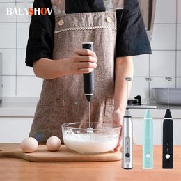 Fruit Vegetable Tools Wireless Milk Frothers Electric Handheld Blende Portable USB Rechargeable Electrical Mini Maker Whisk Mixer Coffee Frothing Wand 230712