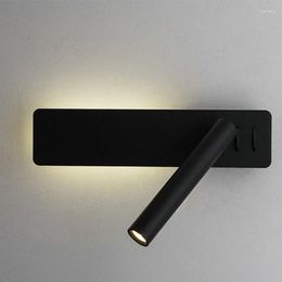 Wall Lamp Lamps Reading Strip Light Back Nordic Modern Minimalist Creative El Engineering Bedroom Stair Aisle LED Lights