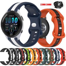 Watch Bands Sports Rubber 20/22mm Strap For Garmin Forerunner 265 255 Music Vivoactive 4/Venu 2 Band Replace Breathable Silicone Accessorie