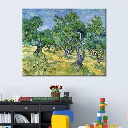 Impressionist Canvas Art Olive Grove Handmade Vincent Van Gogh Painting Landscape Artwork Modern Living Room Decor