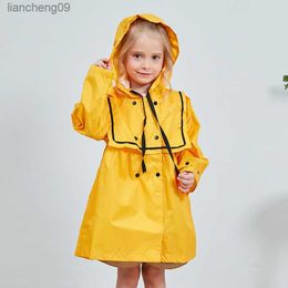 Solid Princess Style Children's Raincoat Fashion Girl Rain Poncho Waterproof Breathable Rain Cover Comfortable Soft Rain et L230620