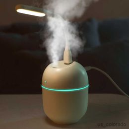 Electric Fans 220ML Air Humidifier LED Lamp USB Fan Essential Oil Diffuser Purifier Aroma Cool Mist Maker With Romantic Light R230713