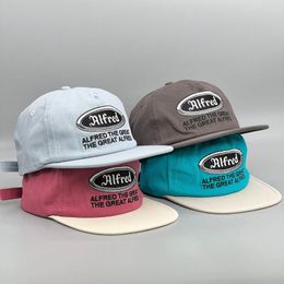 Ball Caps Flat Brim Baseball Cap Hip-Hop Snapback Hat Cotton Adjustable All-month Women's Men's Korean Fashion Streetwear Hats