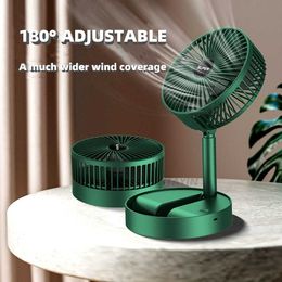 Electric Fans In 1 Ventilador Foldable Telescopic Fan Gear Portable Fan USB Rechargeable Mini Folding Telescopic Low Noise Household Fan