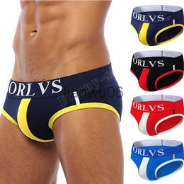 Underpants ORLVS Briefs Elastic Short Male Pants Soft And Fit Wide Crotch Space Double Stitches At Shorts Of Edge Comfortable Underwear J230713