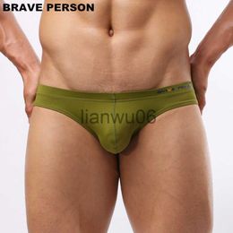 Underpants Brave Person Men Bikini Briefs Low Rise Mens Underwear Swimwear U Convex Penis Pouch Nylon Male Swimming Briefs Sexy Panties J230713