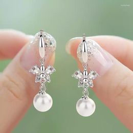 Dangle Earrings Top Quality Crystal Drop Wild Butterfly Rhinestones Imitation Pearl For Women Wedding Jewellery Gift Accessories