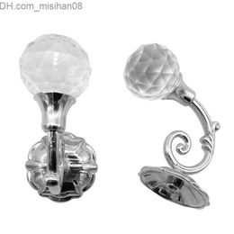 Curtain Poles 4 pieces of transparent crystal curtain fasteners wall mounted tassel curtain fasteners fasteners Z230713