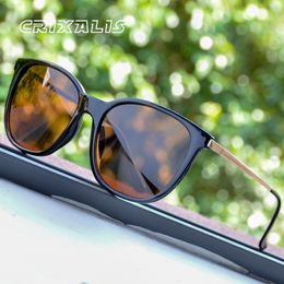 CRIXALIS Vintage Women's Sunglasses Polarised Classic Anti Glare Driving Sun Glasses For Men Luxury Brand Designer Shades Female