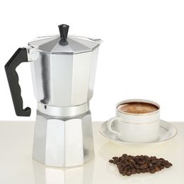 Manual Coffee Grinders Practical 50ml 1 Cup Moka Pot Italian Coffee Machine Espresso Aluminium Geyser Coffee Maker Kettle Latte Stove Classic Coffeeware 230712