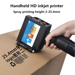 English Production Date Number Logo Barcode Multilingual Text Label Plastic Carton 2-25.4mm Handheld Thermal Inkjet Printer