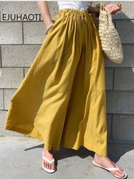 Pants 2023 Korean Style Summer Women's Wear Wide Leg Pants Loose Casual Oversize Anklelength Straight Streetwear Women Black Harem