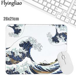 Kanagawa Hokusai Wave Creative Office Keyboard Pad Kawaii Laptop Mouse Mat Anti Slip Desk Mats Custom Desk Pad