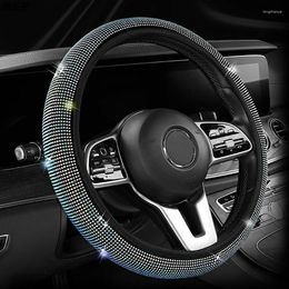 Steering Wheel Covers Spring Summer Car Rhinestones Cover With Crystal Diamond Sparkling Suv Protector Accessoeies