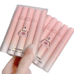 Lipstick Five-piece Lipstick Set Matte Velvet Liquid Lipstick Lasting Makeup Waterproof Lips Make Up Cosmetics Pink Peach Lip Stick Suit 230712