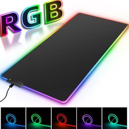 Mouse Pads Wrist Rests LED Light Gaming Pad RGB Large Computer Mousepad Gamer Carpet Waterproof Mause Desk Play Mat with Backlit 230712